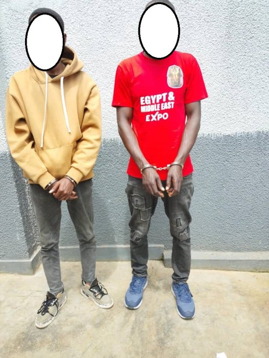 Polisi yataye muri yombi abagabo 2 bakekwaho kwiba ibikoresho by’aagaciro ka miliyoni 15 by’umunyamisiri