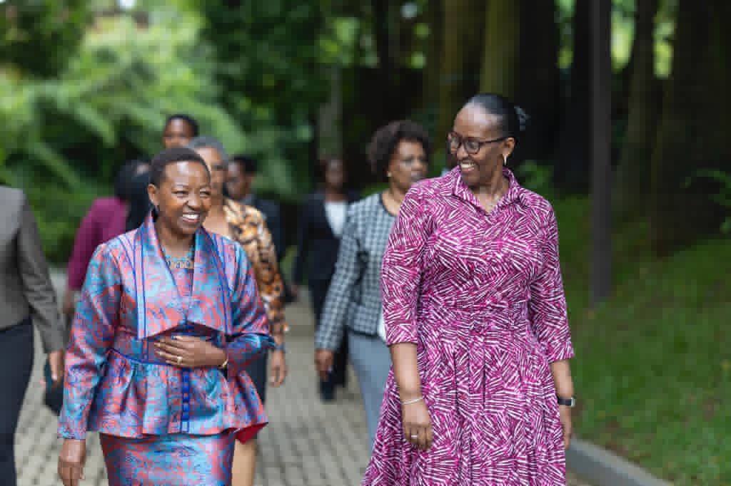 Madamu Jeannette Kagame yakiriye mugenzi we wa Kenya, Rachael Ruto